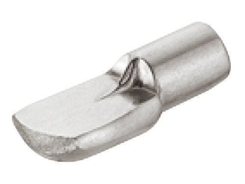 Shelf Support, Plug in, for Wooden Shelves and Ø 5 mm Hole with Anti-Slide Feature